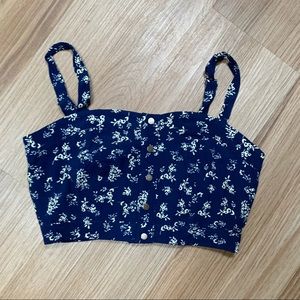 Floral crop tank - like new!